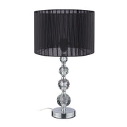 Tischlampe Kristall Schwarz-Silber von Relaxdays
