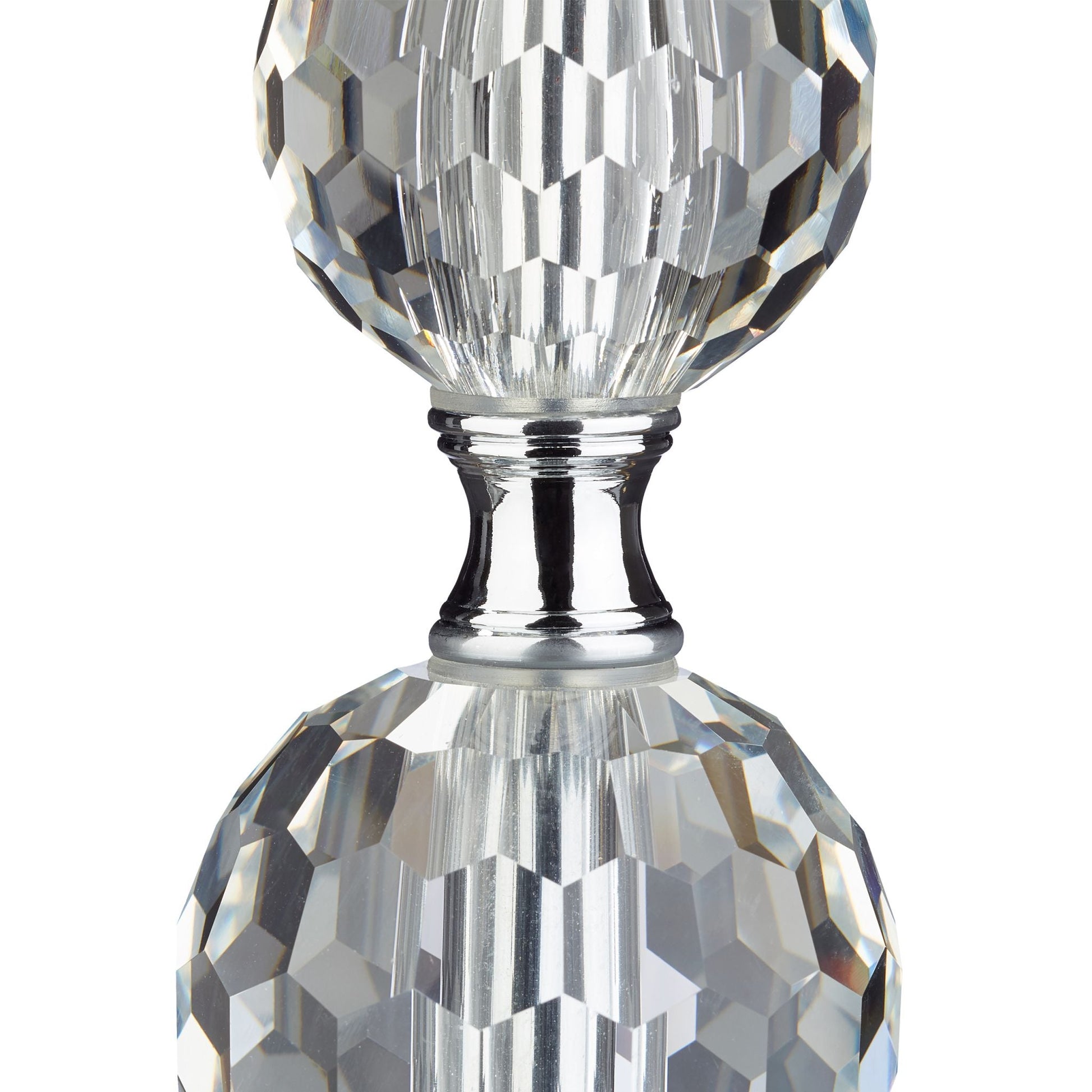 Tischlampe Kristall Schwarz-Silber von Relaxdays