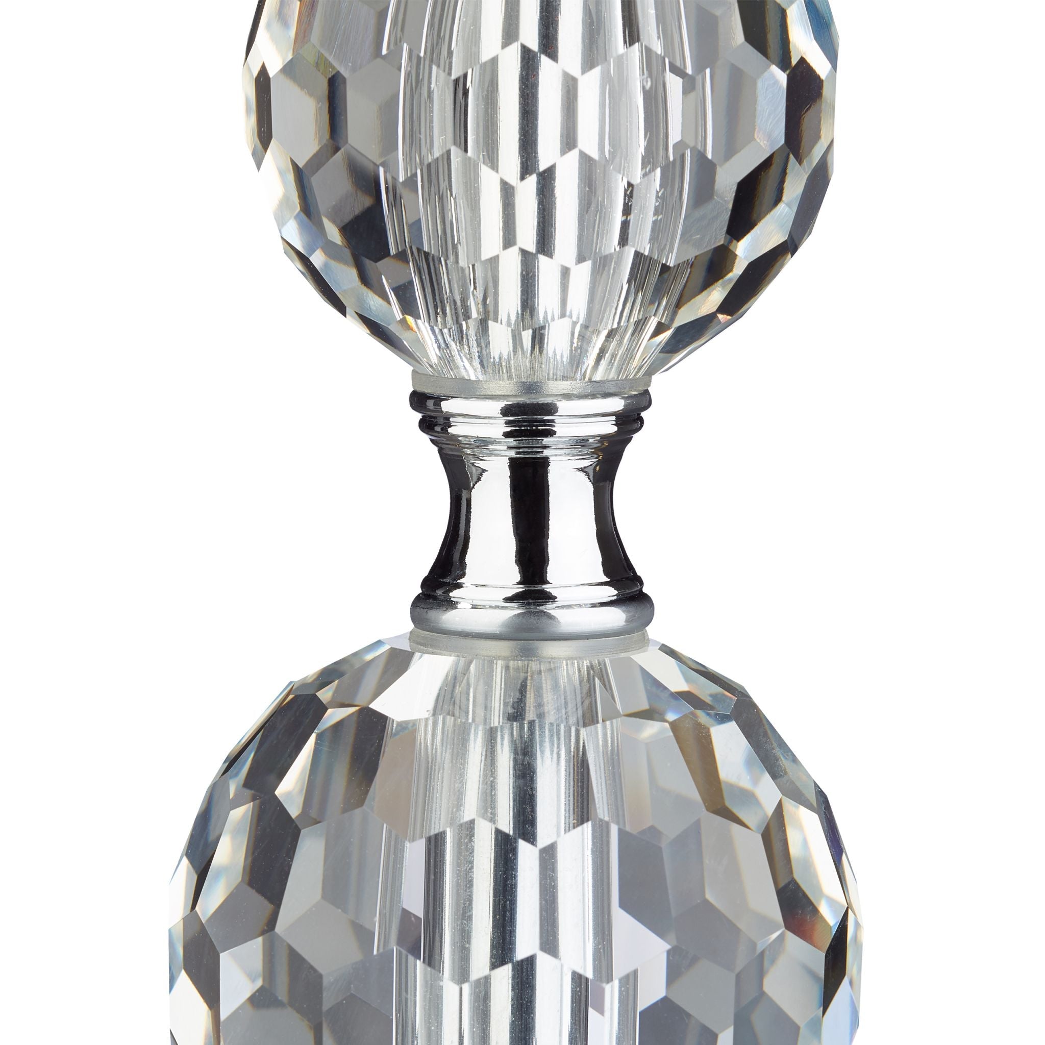 Tischlampe Kristall Schwarz-Silber von Relaxdays