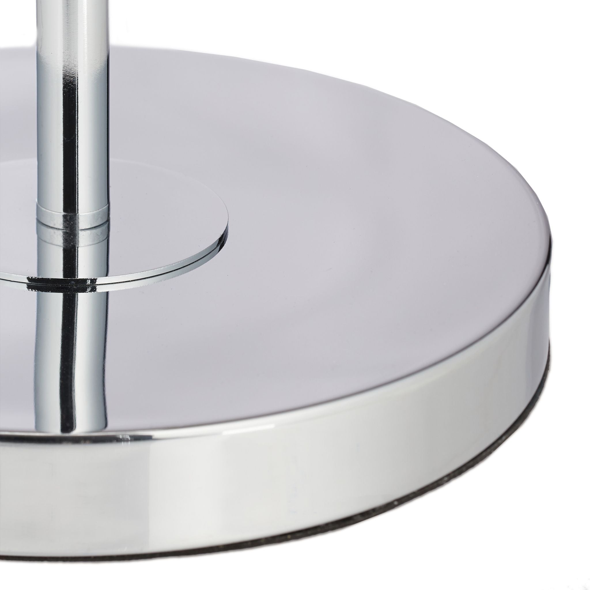 Stehlampe mit Kristallen in Schwarz Schwarz-Silber-Transparent von Relaxdays