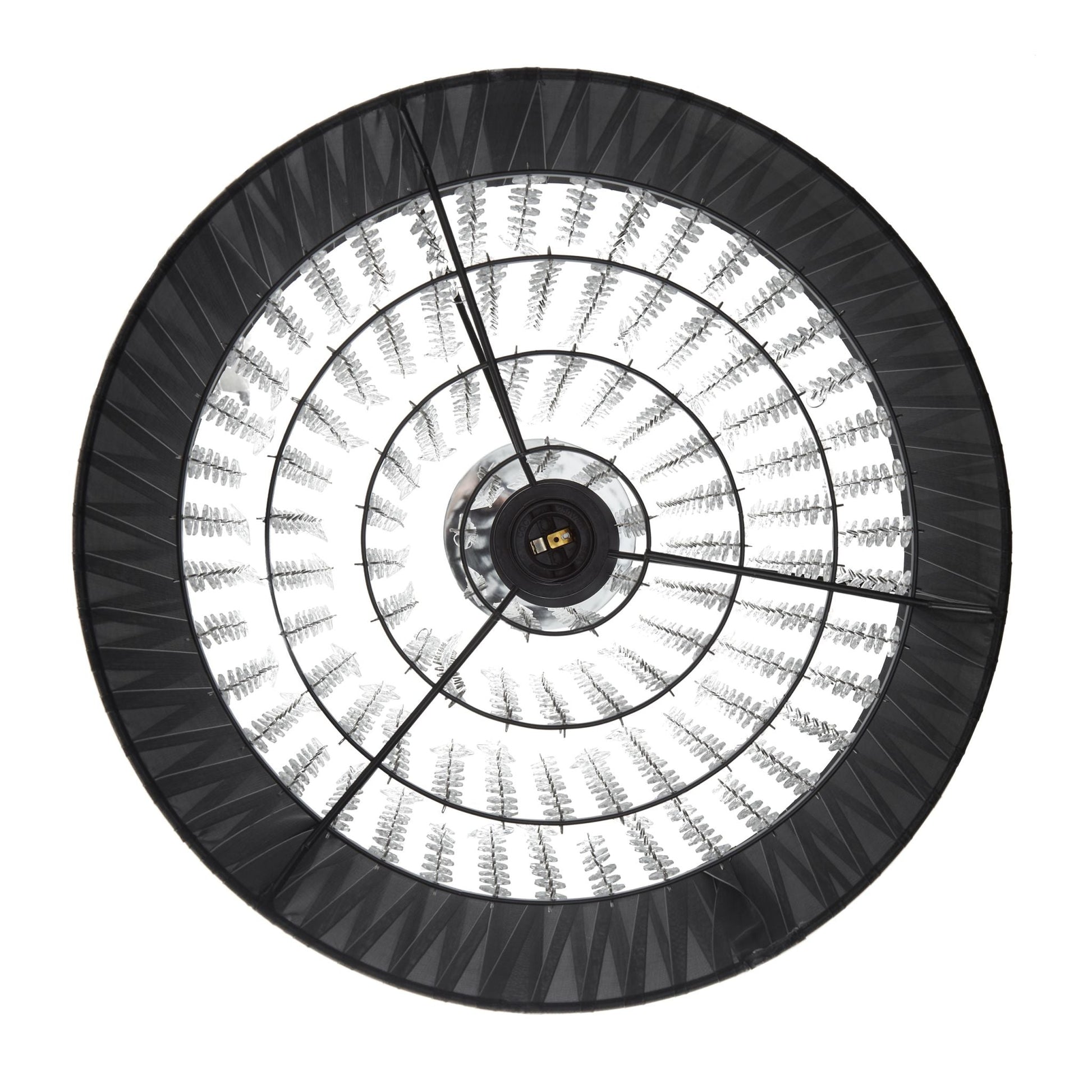 Stehlampe mit Kristallen in Schwarz Schwarz-Silber-Transparent von Relaxdays