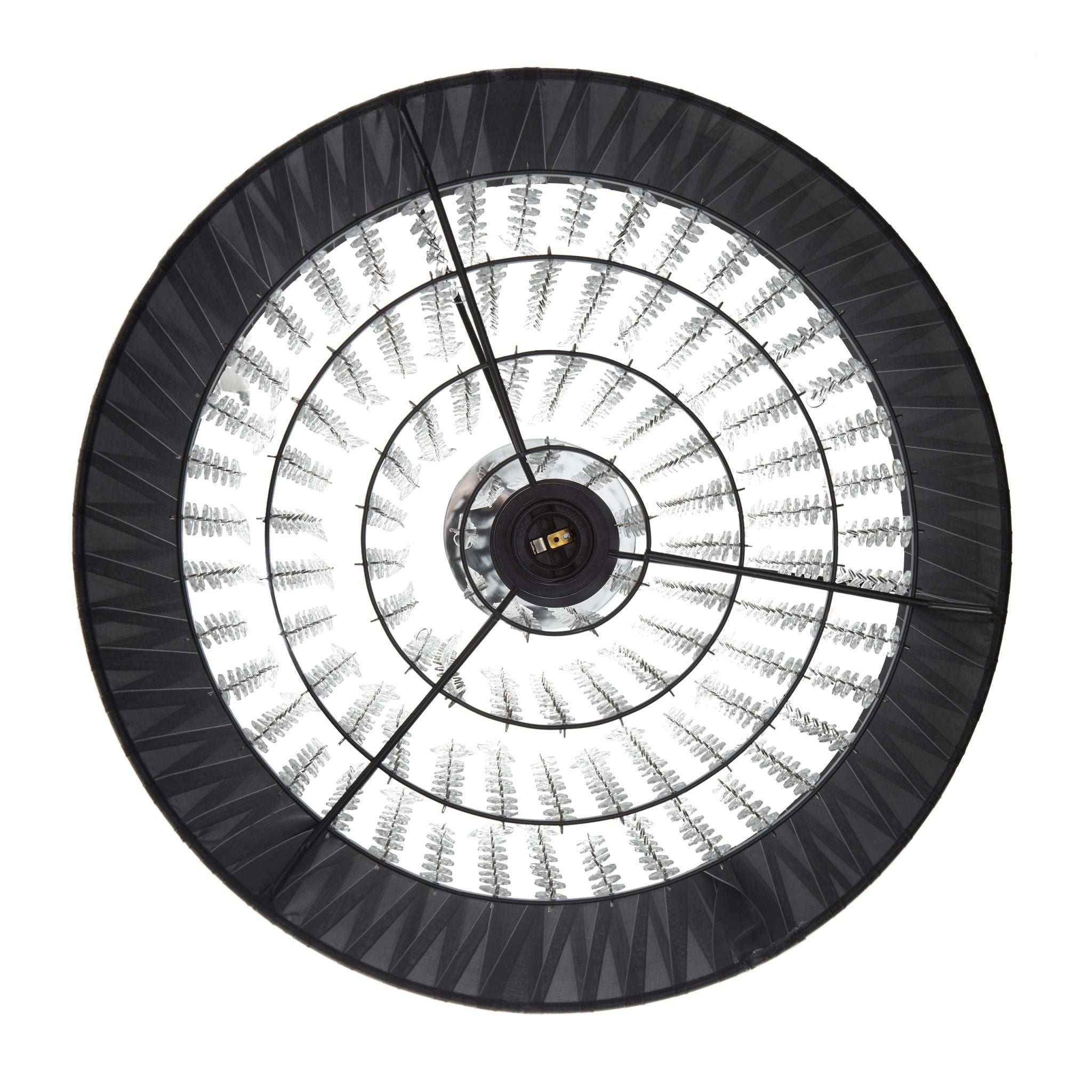 Stehlampe mit Kristallen in Schwarz Schwarz-Silber-Transparent von Relaxdays