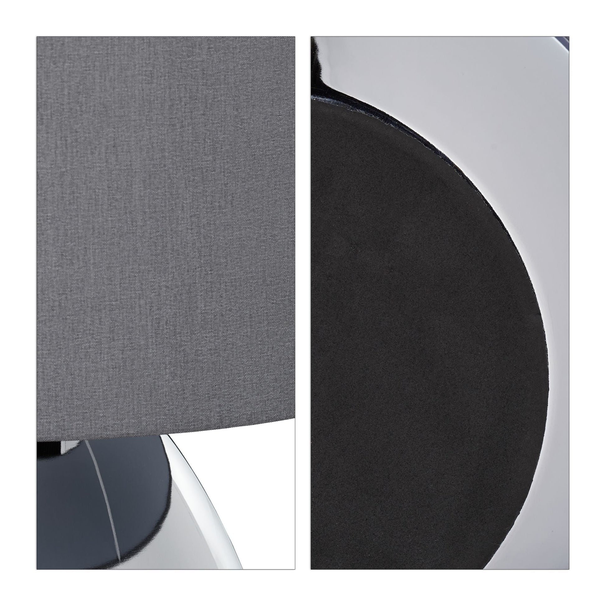 Nachttischlampe mit Touch silber Silber-Grau von Relaxdays