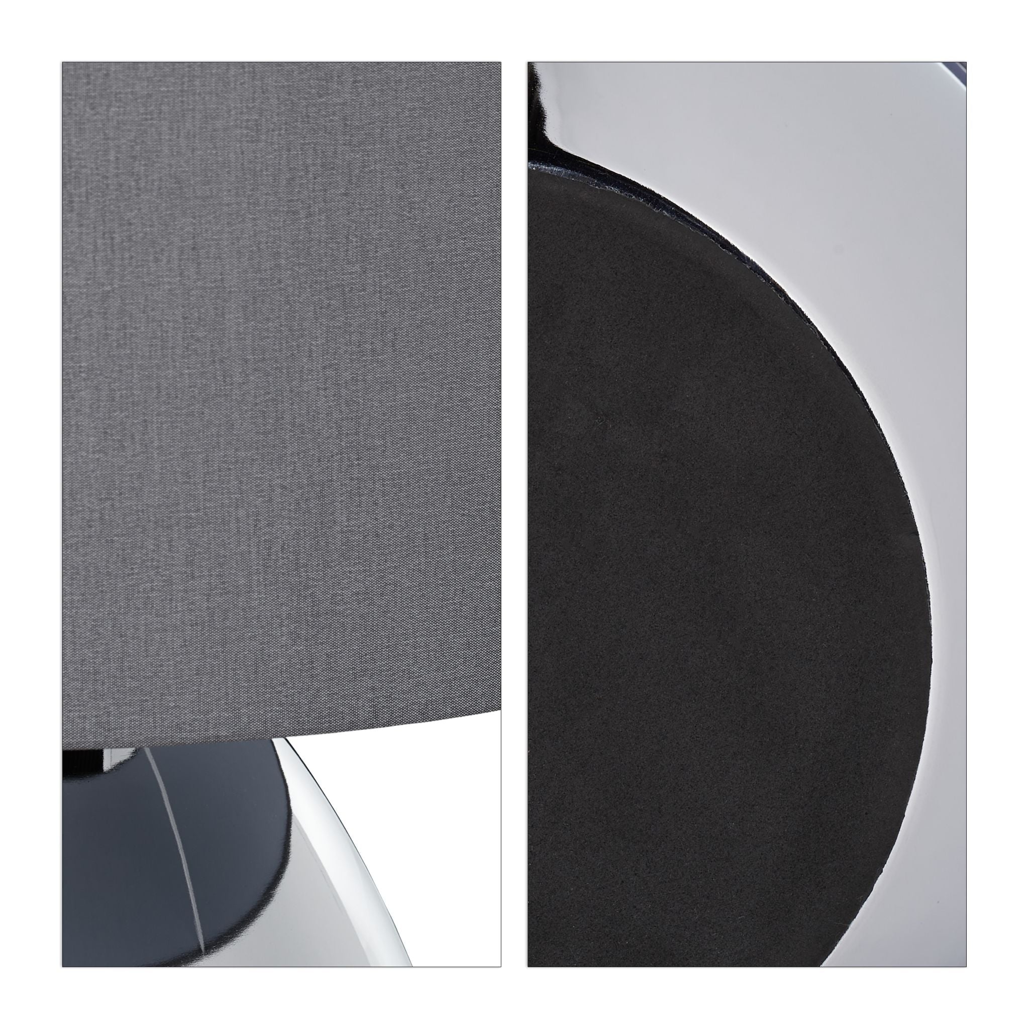 Nachttischlampe mit Touch silber Silber-Grau von Relaxdays