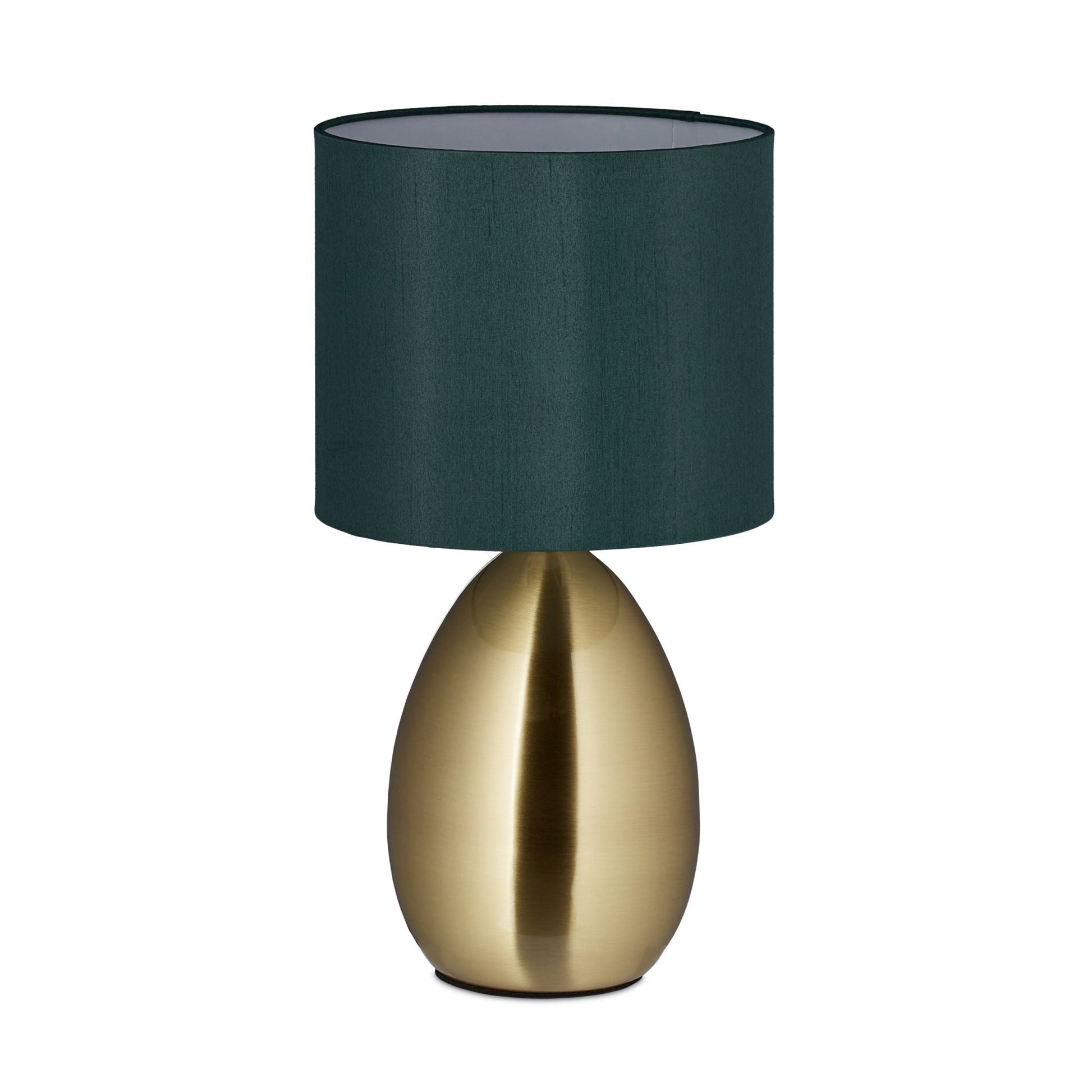 Touch Nachttischlampe gold Dunkelgrün-Gold von Relaxdays