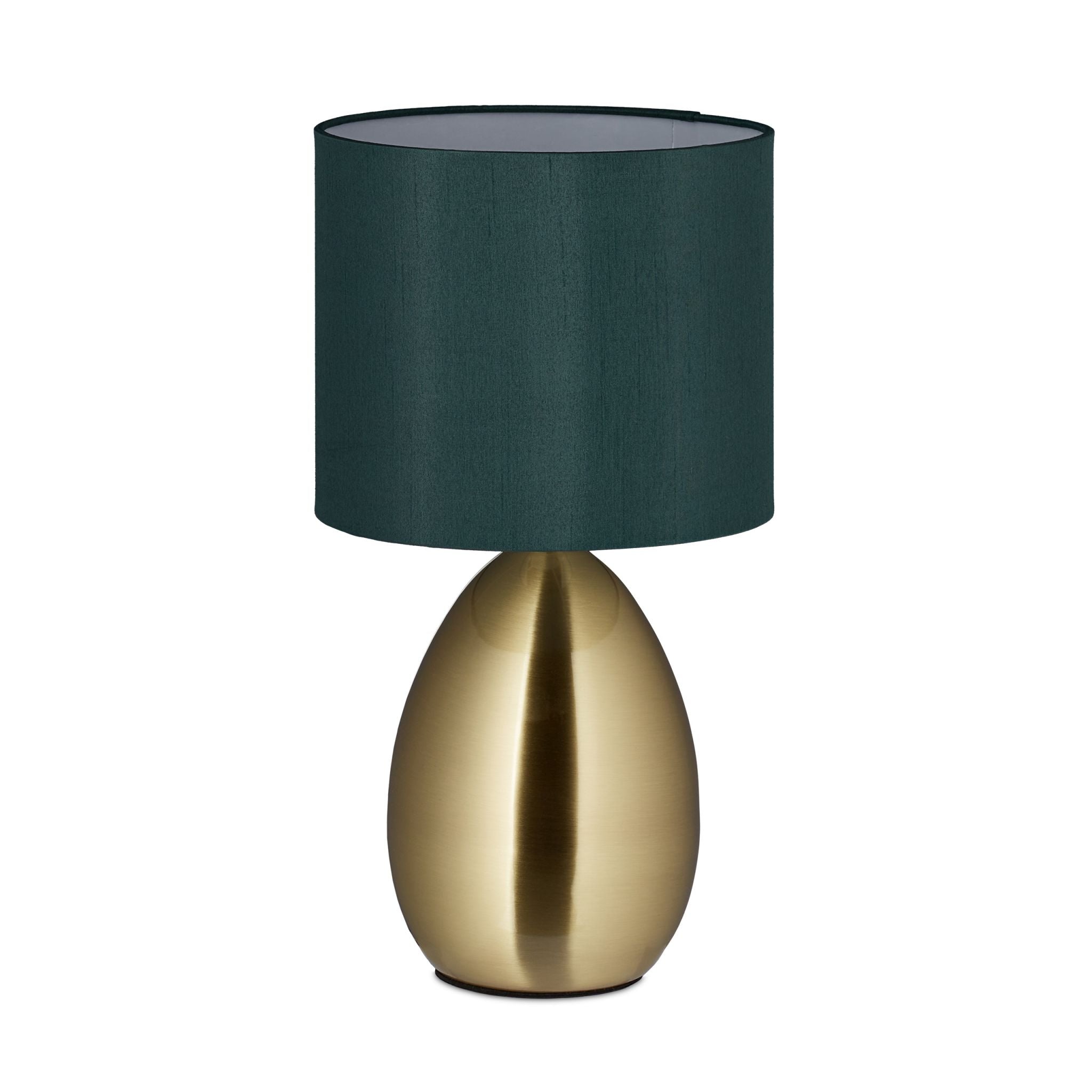 Touch Nachttischlampe gold Dunkelgrün-Gold von Relaxdays