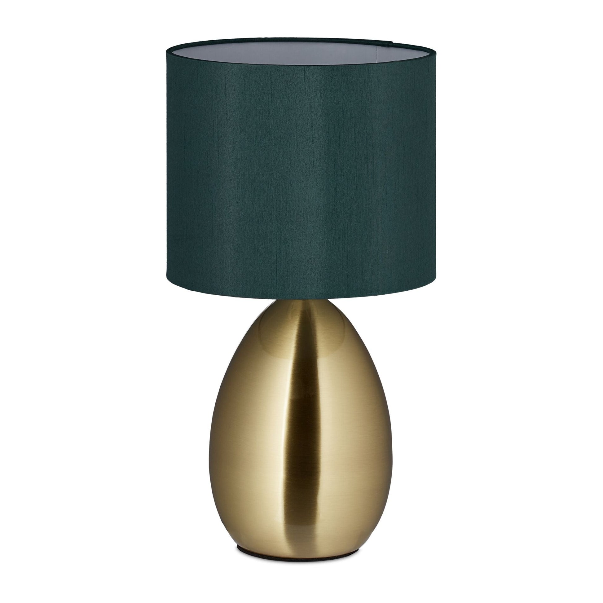 Touch Nachttischlampe gold Dunkelgrün-Gold von Relaxdays