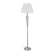 Stehlampe antik Weiss-Silber von Relaxdays