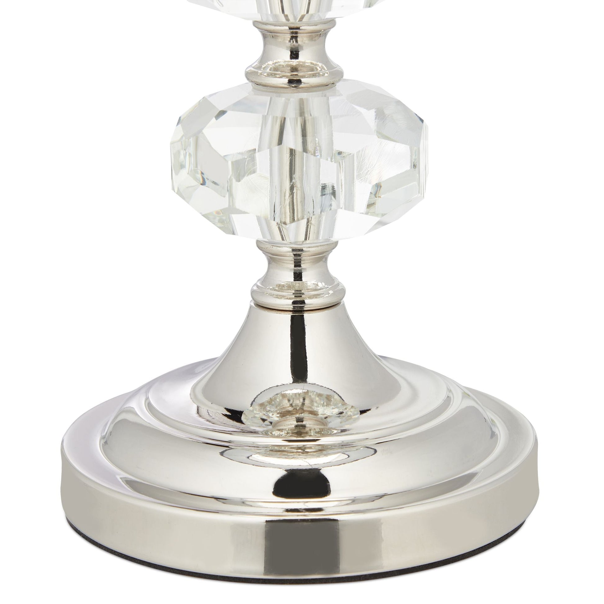 Tischlampe Kristall und Samt in Blau Blau-Silber-Transparent von Relaxdays