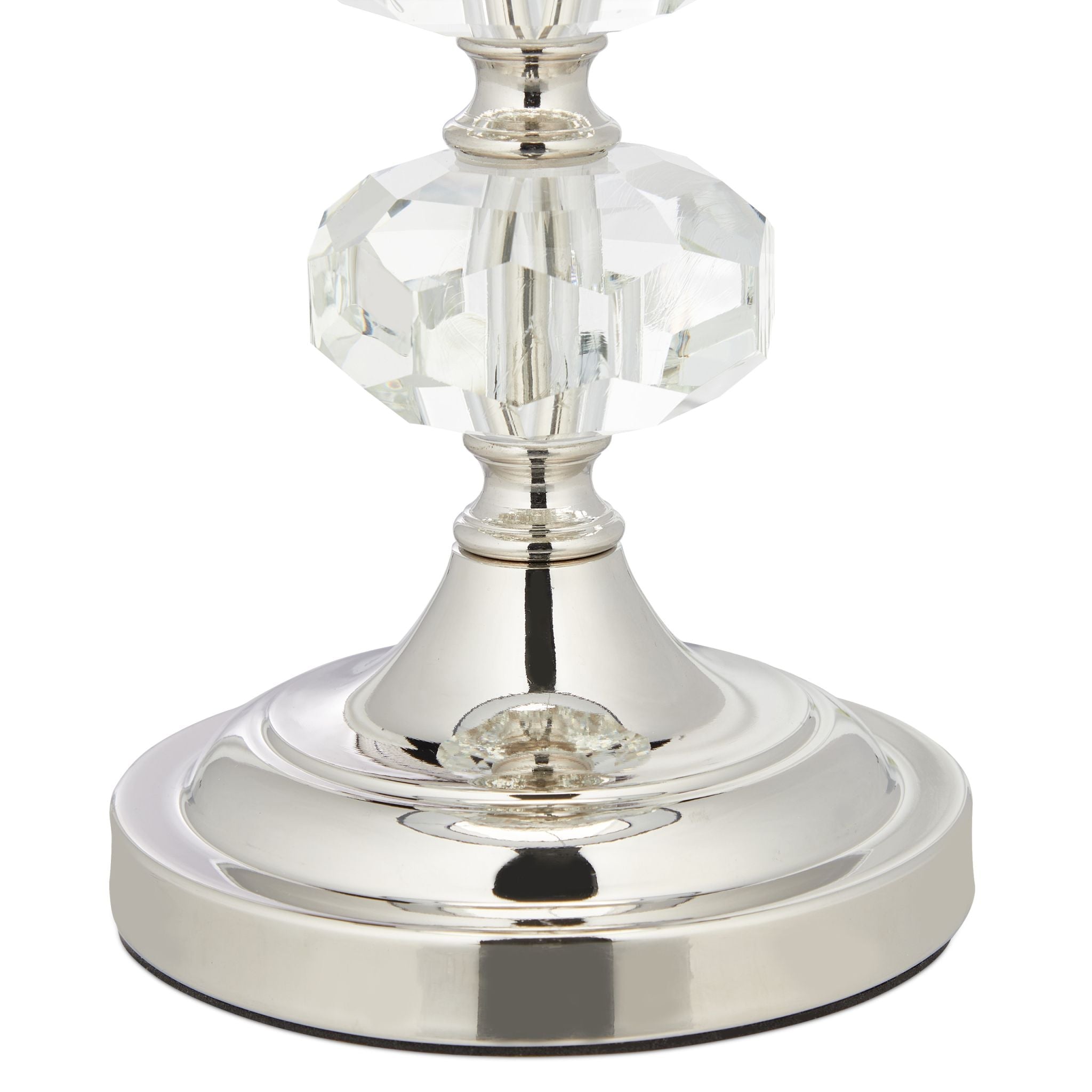 Tischlampe Kristall und Samt in Blau Blau-Silber-Transparent von Relaxdays
