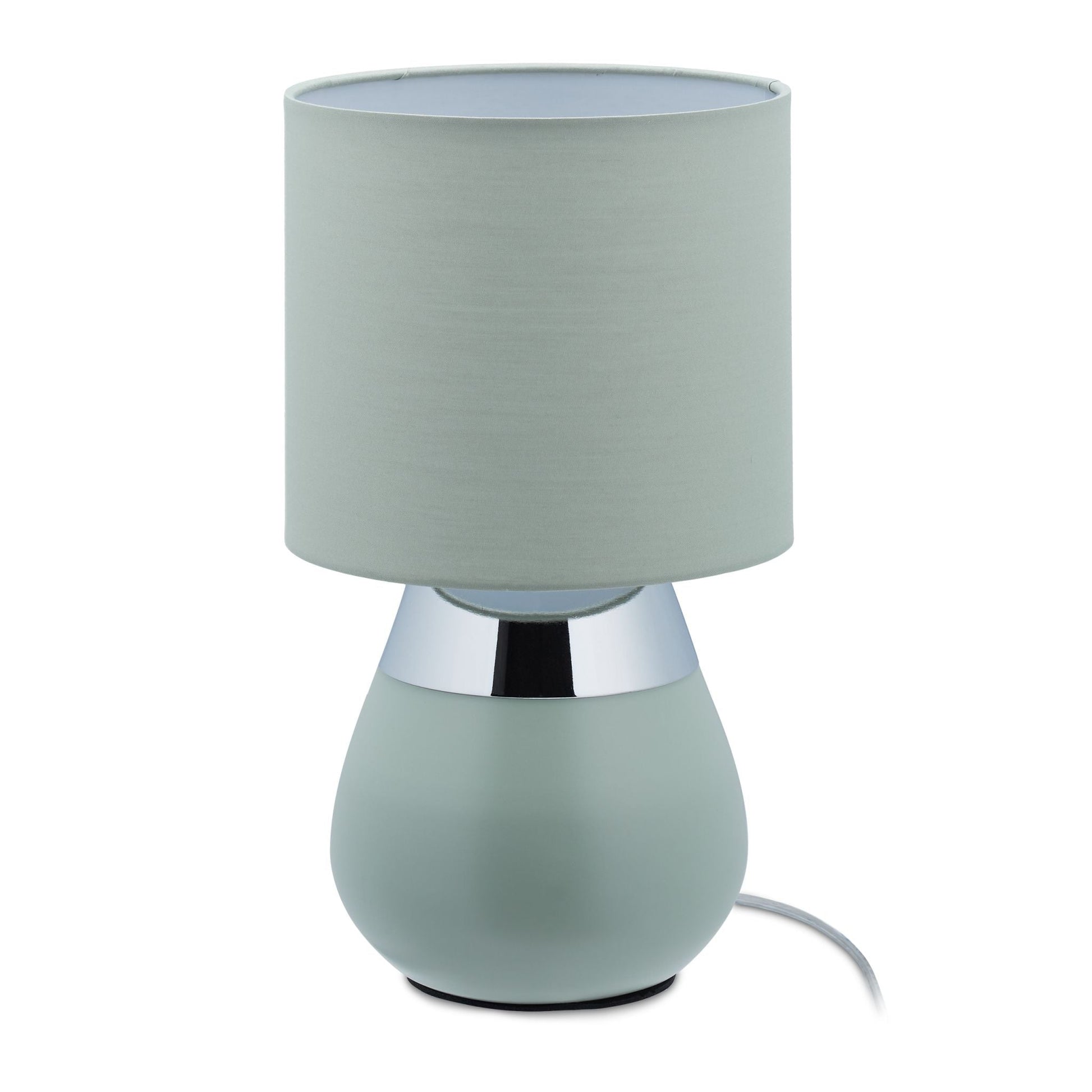 Nachttischlampe Touch in Grün Grün-Silber von Relaxdays