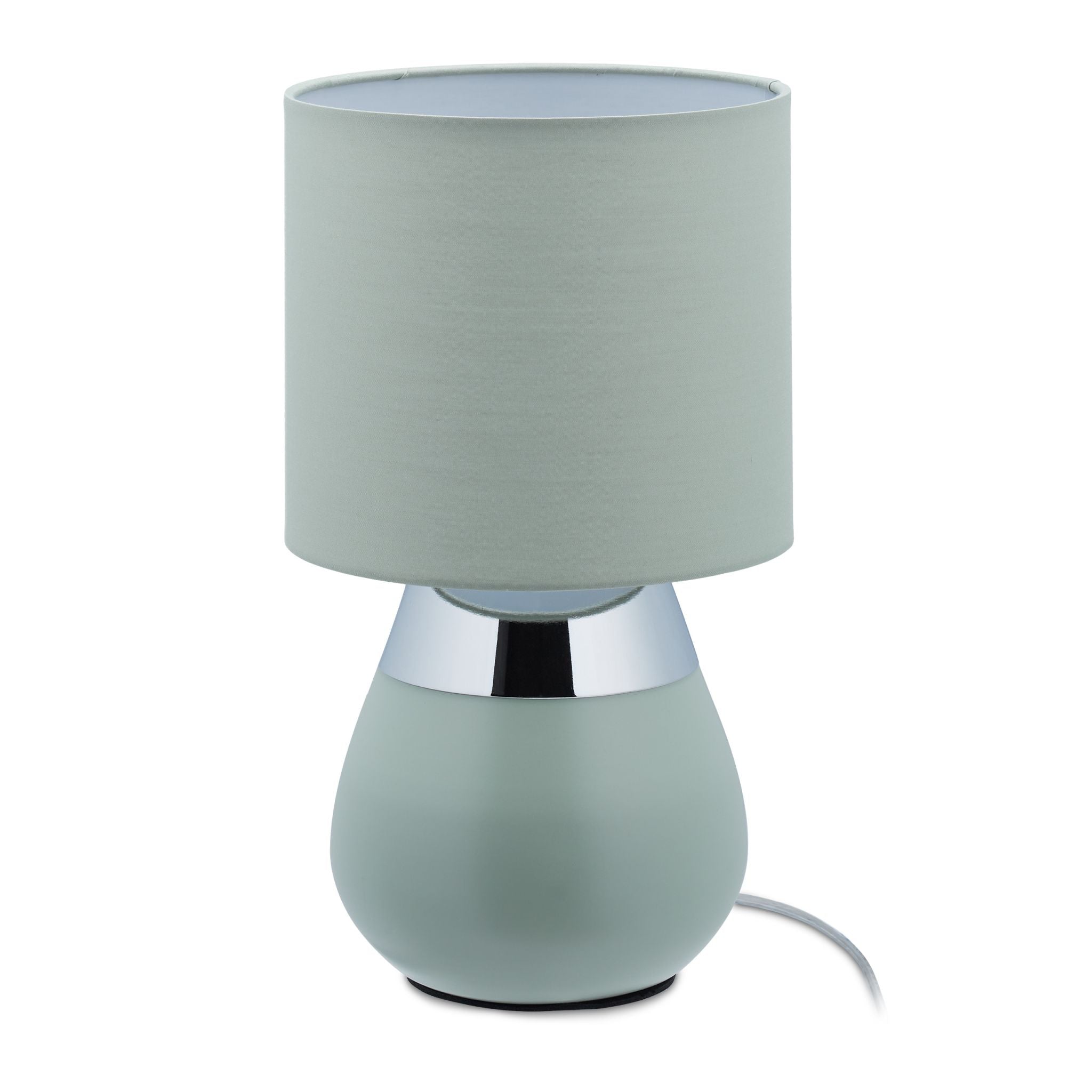 Nachttischlampe Touch in Grün Grün-Silber von Relaxdays