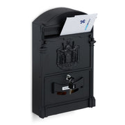 Antiker Briefkasten Schwarz von Relaxdays