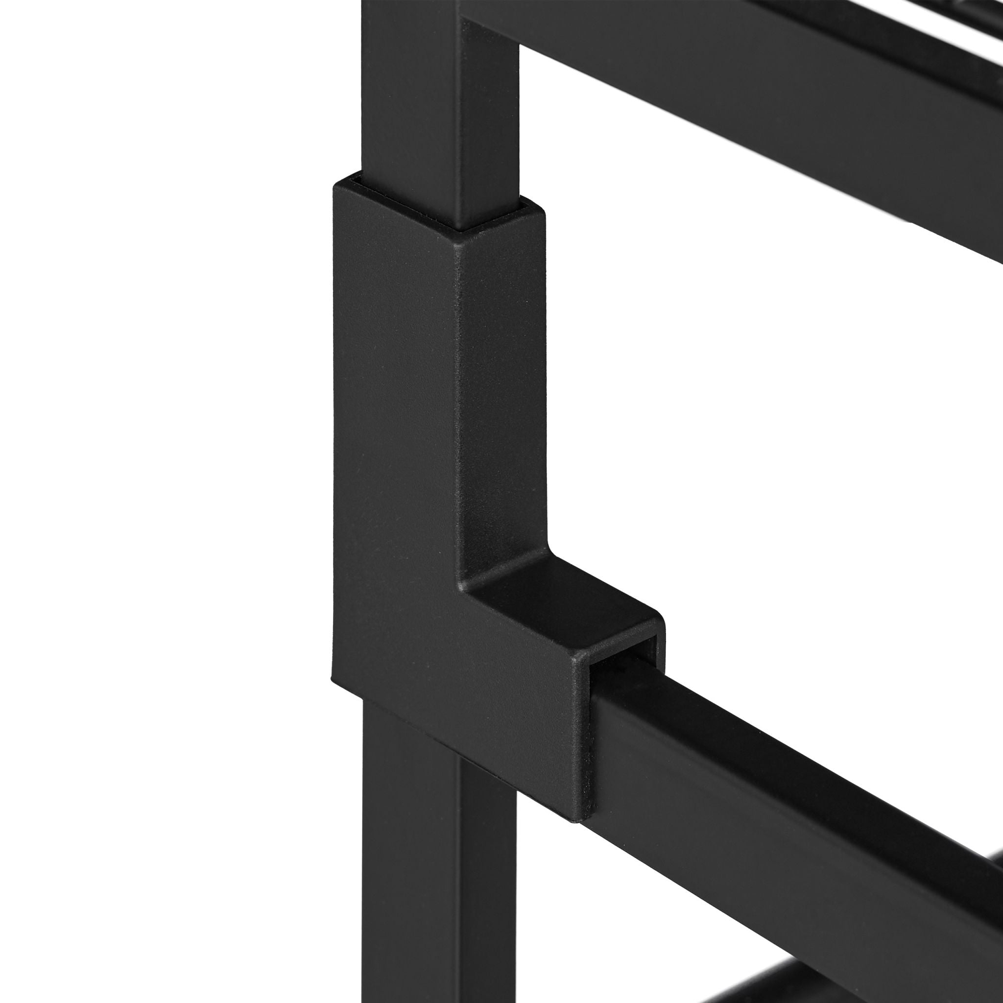 Metall Schuhregal stapelbar Schwarz von Relaxdays