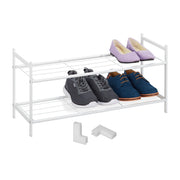 Metall Schuhregal stapelbar Weiss von Relaxdays