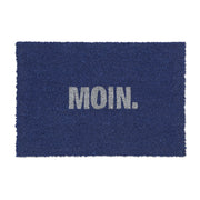Fussmatte Kokos Moin Weiss-Blau von Relaxdays