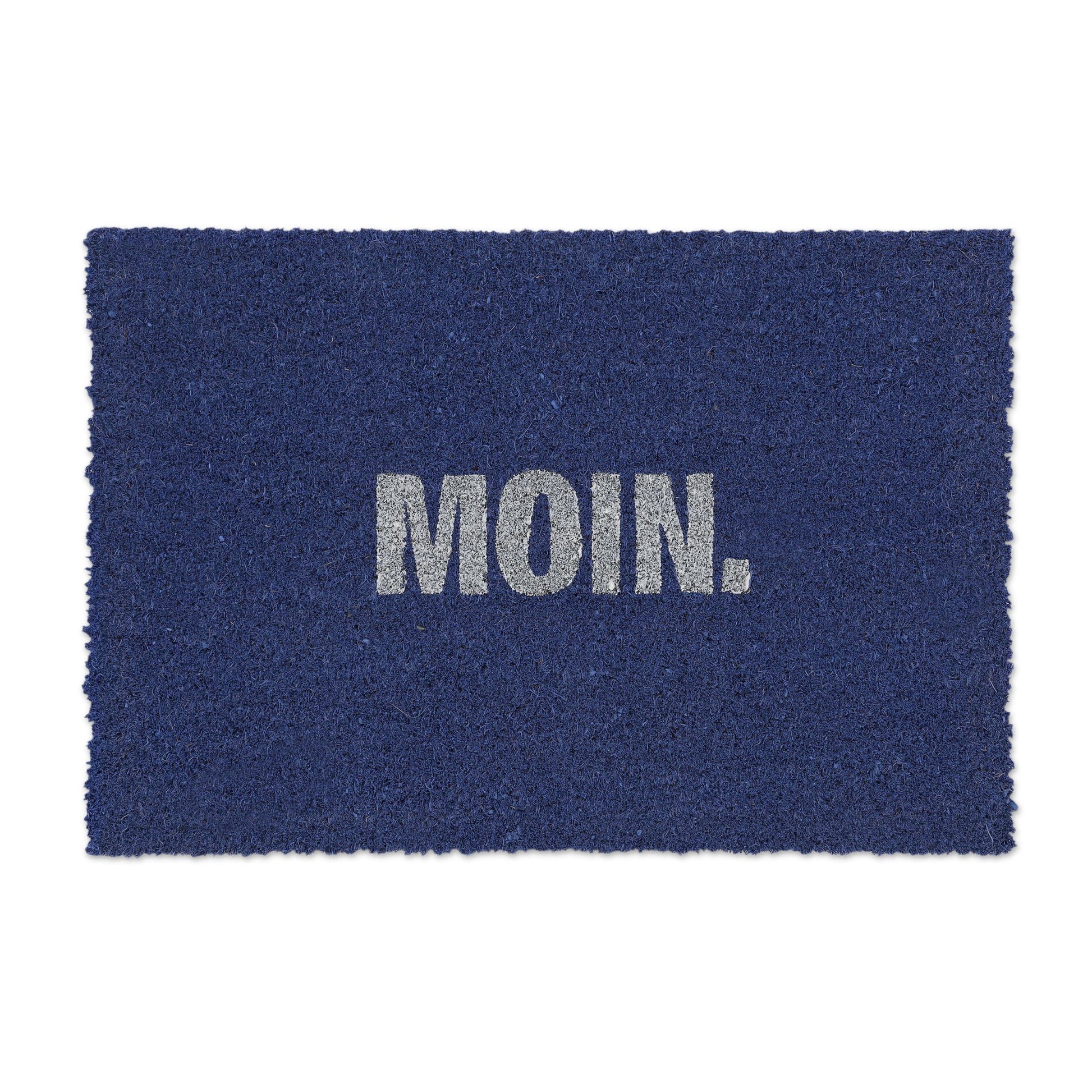 Fussmatte Kokos Moin Weiss-Blau von Relaxdays