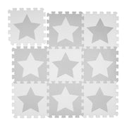 Puzzlematte Sterne hellgrau Weiss-Grau von Relaxdays