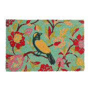 Bunte Fussmatte mit Vogel-Motiv Blau-Gelb-Rot von Relaxdays