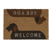 Kokos Fussmatte Welcome - See You Braun-Dunkelbraun-Hellbraun von Relaxdays