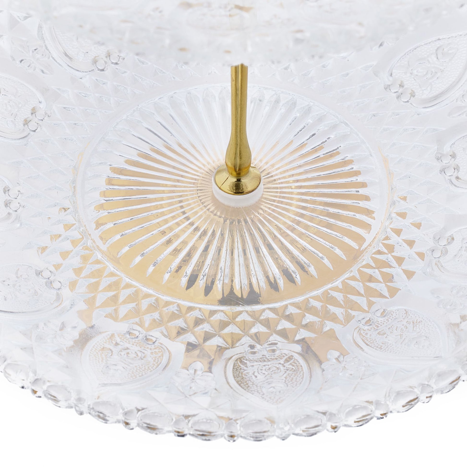 2-stöckige Etagere Glas Gold-Transparent von Relaxdays
