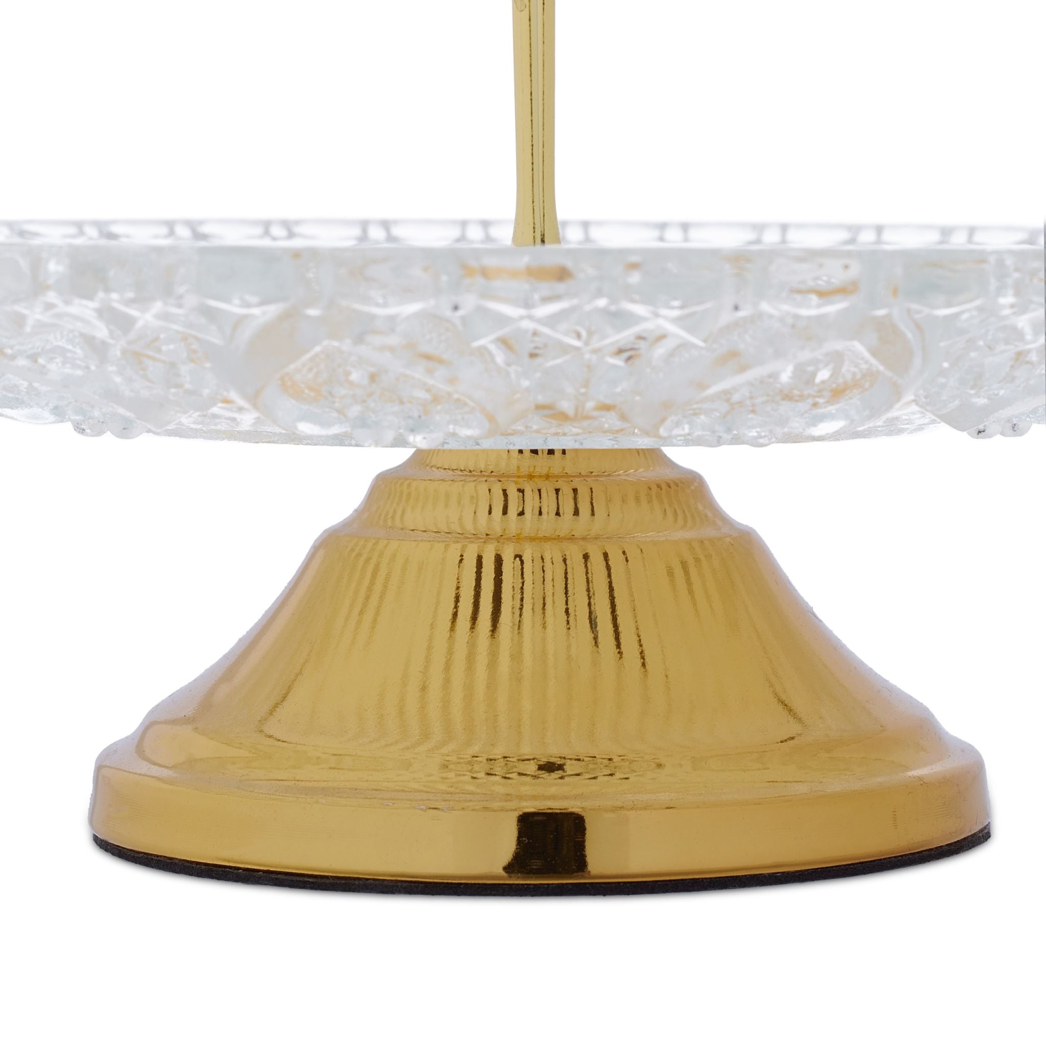 2-stöckige Etagere Glas Gold-Transparent von Relaxdays