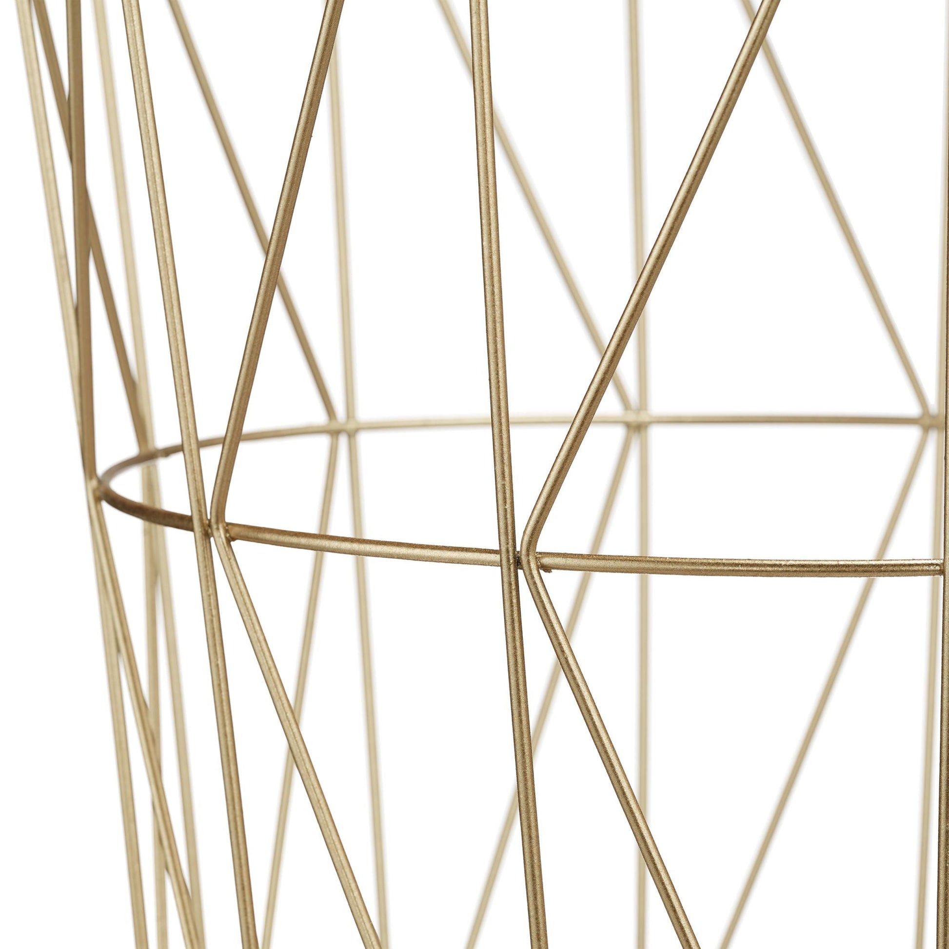 Korbtisch 3er-Set Weiss-Gold von Relaxdays