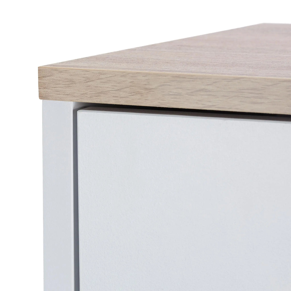 Badezimmerschrank mit 2 Schubladen Weiss-Hellbraun von Relaxdays