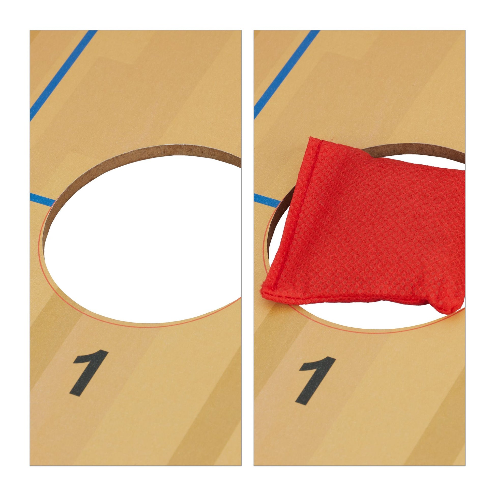 Cornhole Wurfspiel 11tlg. Dunkelgrün-Hellbraun von Relaxdays