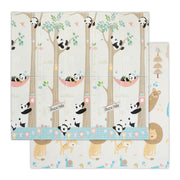 Faltbare Spielmatte mit Tiermotiven Weiss-Blau-Braun von Relaxdays