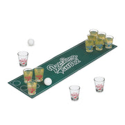 Mini Beer Pong Weiss-Dunkelgrün-Transparent von Relaxdays