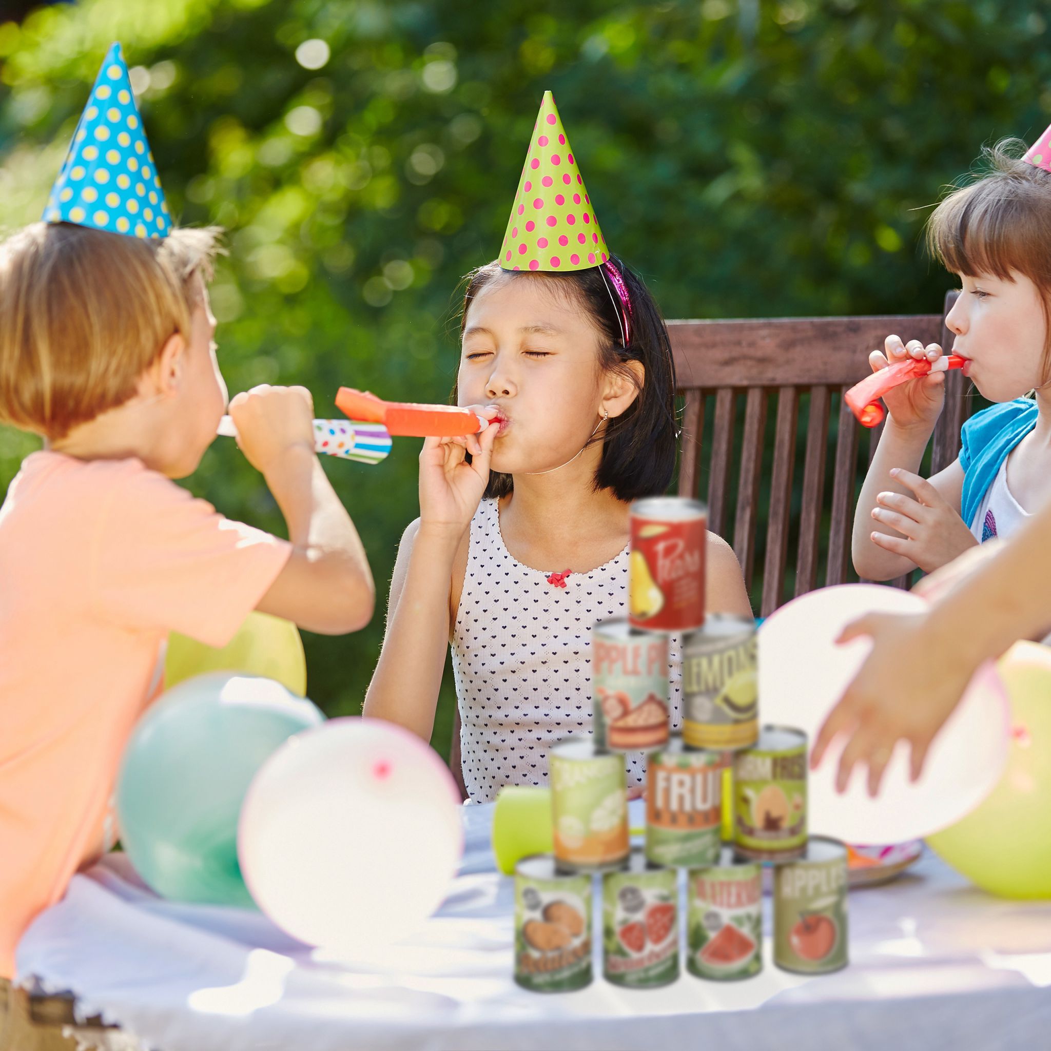 Dosenwerfen für Kinder Gelb-Grün-Rot von Relaxdays
