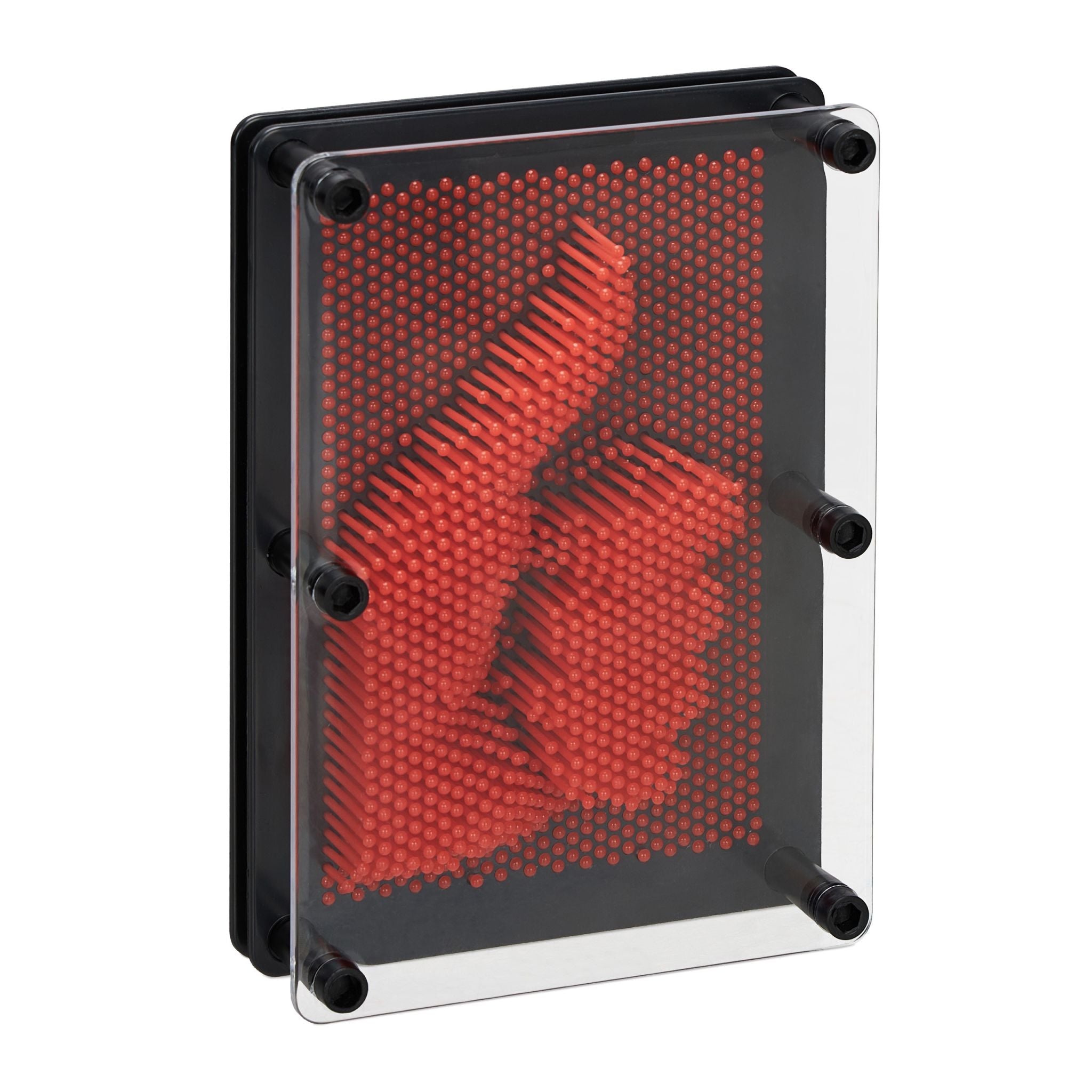 3D Nagelbild Pinart Rot-Schwarz-Transparent