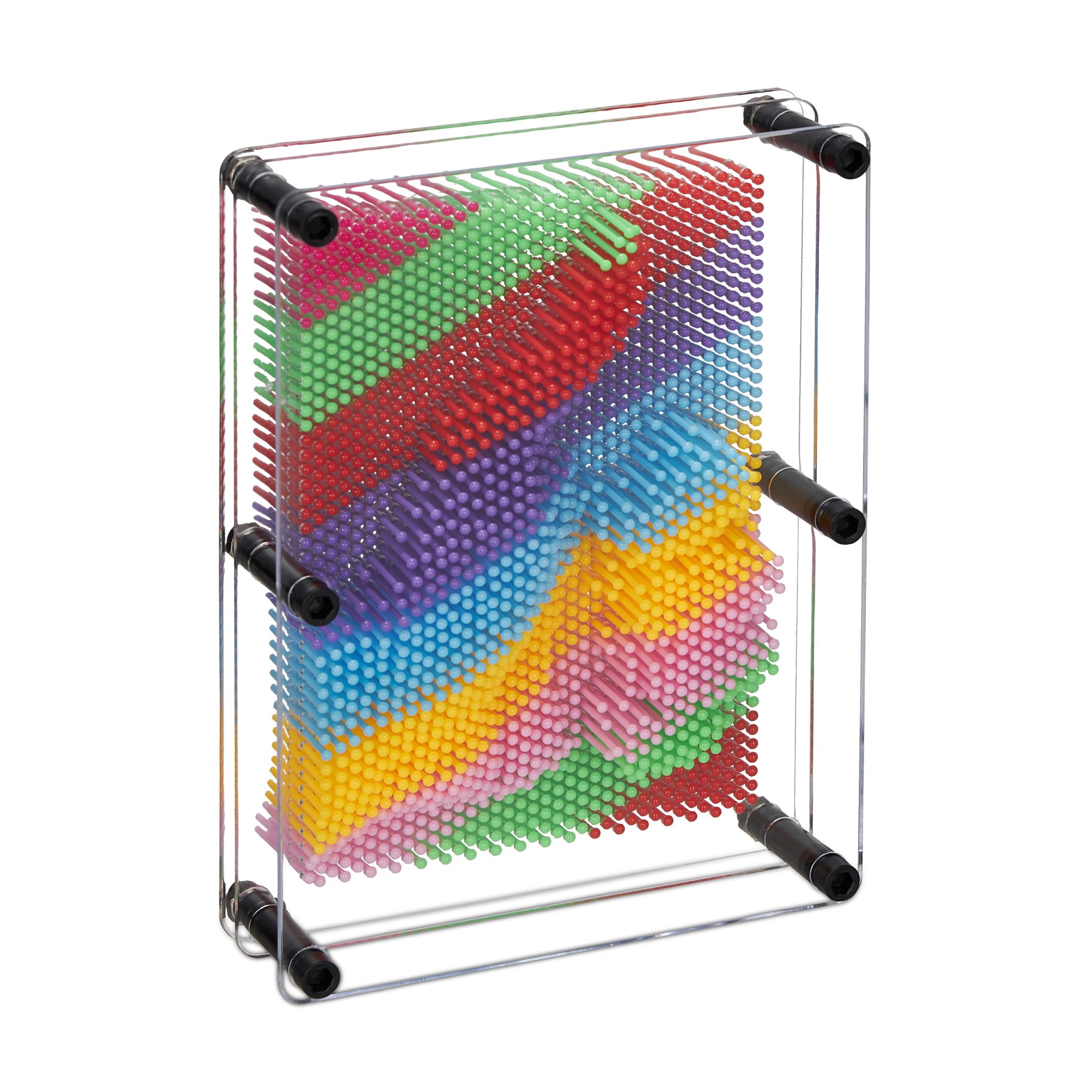 3D Nagelbild Pinart Blau-Gelb-Rot