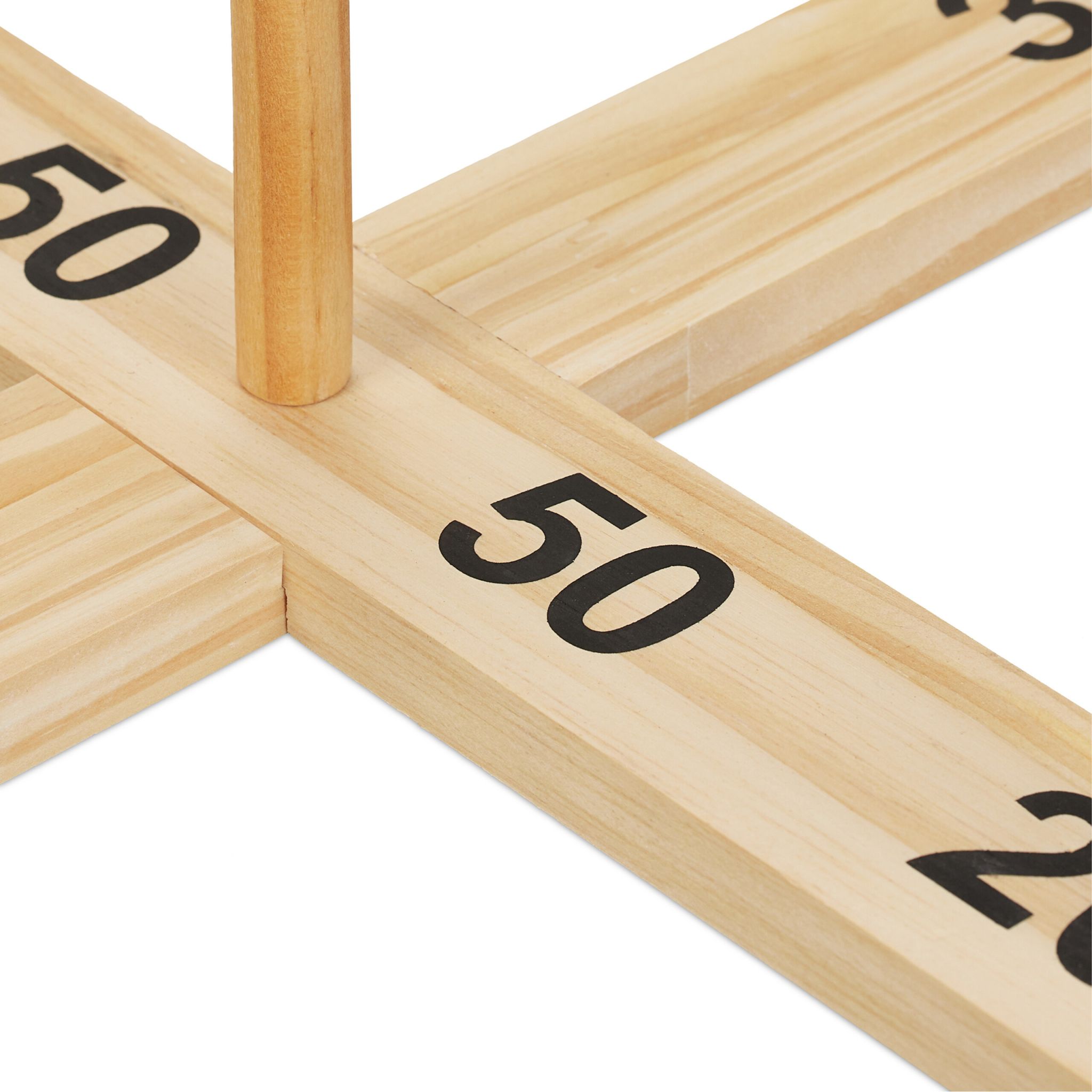 Ringwurfspiel Holz Gelb-Hellbraun-Rot von Relaxdays