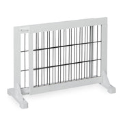 Ausziehbares Absperrgitter in Weiss Weiss-Schwarz von Relaxdays