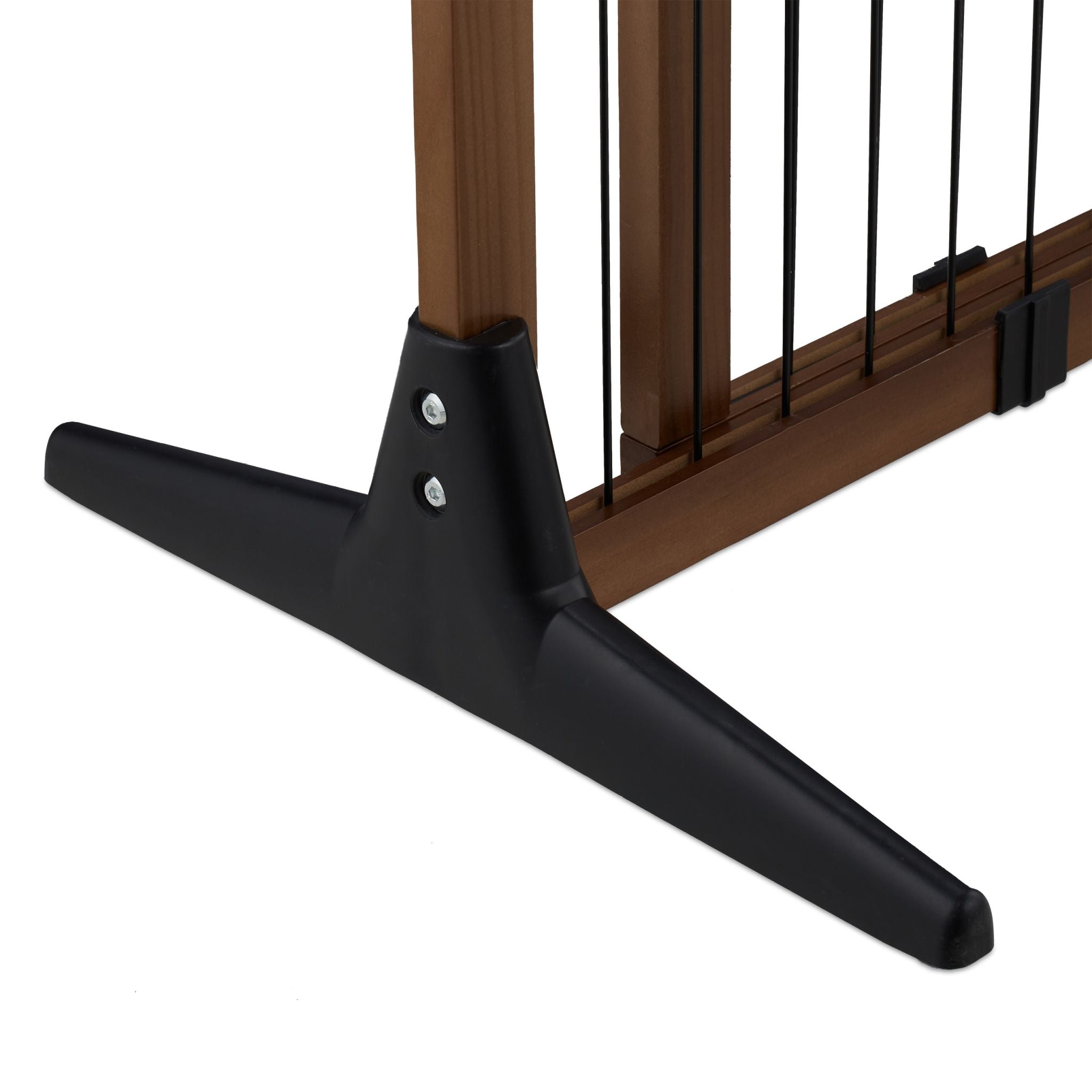 Ausziehbares Absperrgitter 71cm hoch Dunkelbraun-Schwarz von Relaxdays