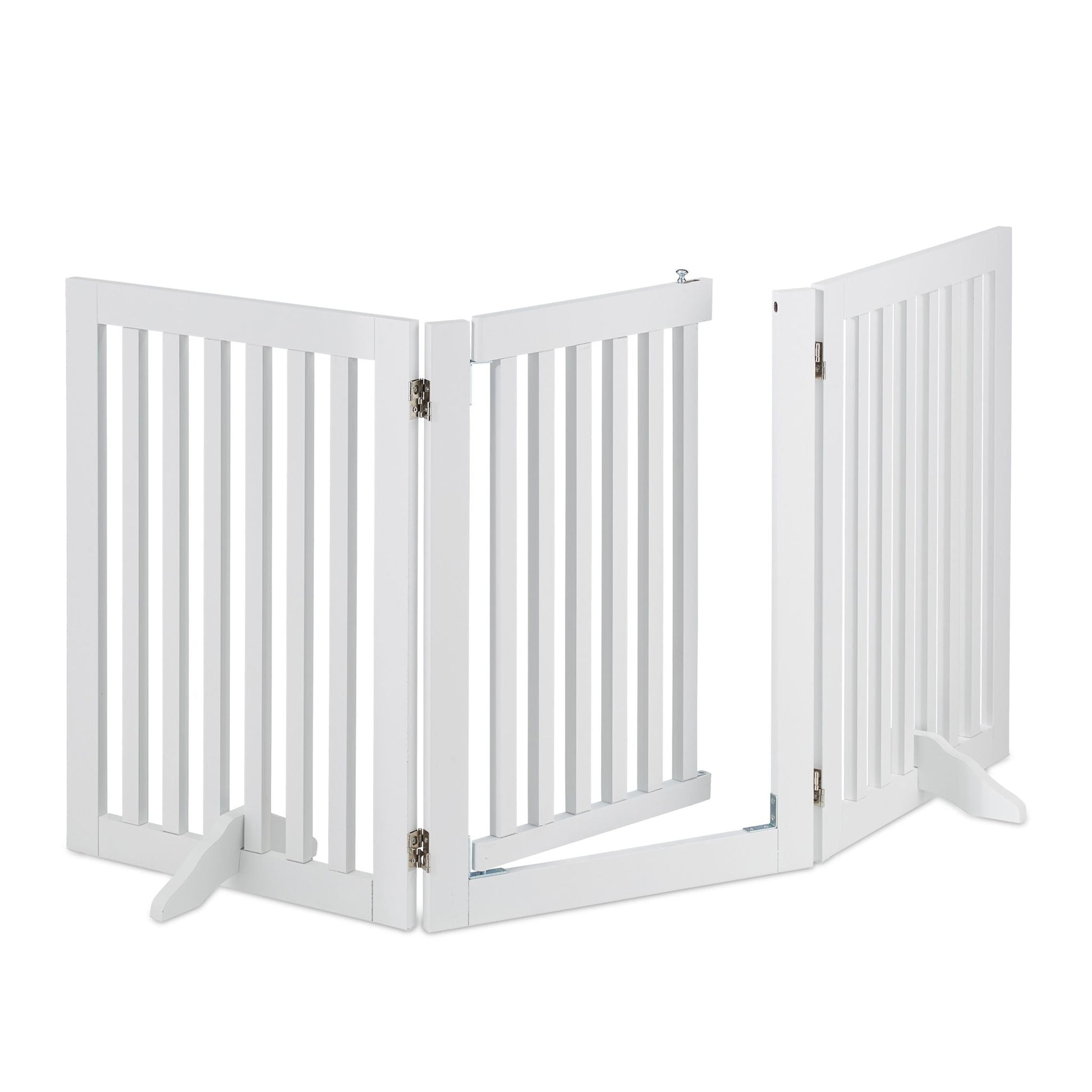 Absperrgitter mit Tür 70cm hoch Weiss von Relaxdays