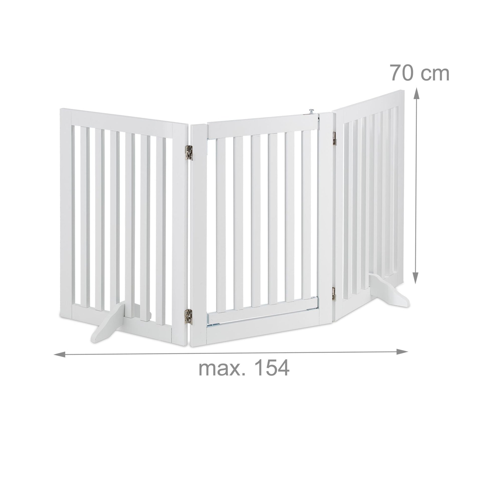 Absperrgitter mit Tür 70cm hoch Weiss von Relaxdays