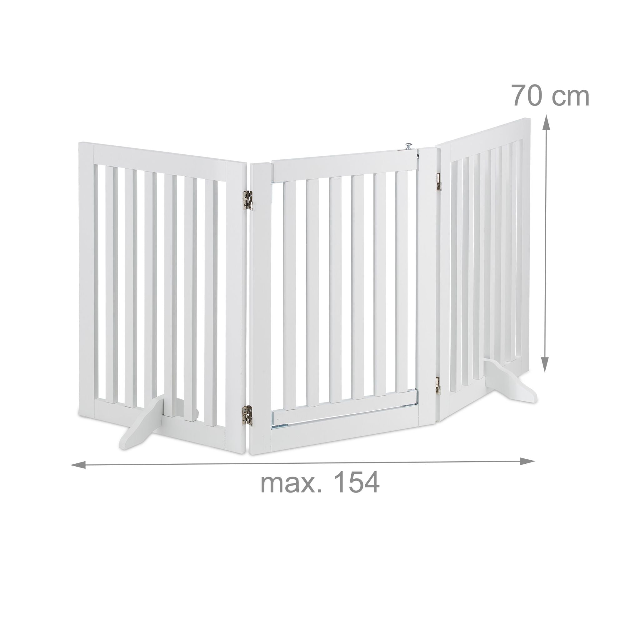 Absperrgitter mit Tür 70cm hoch Weiss von Relaxdays