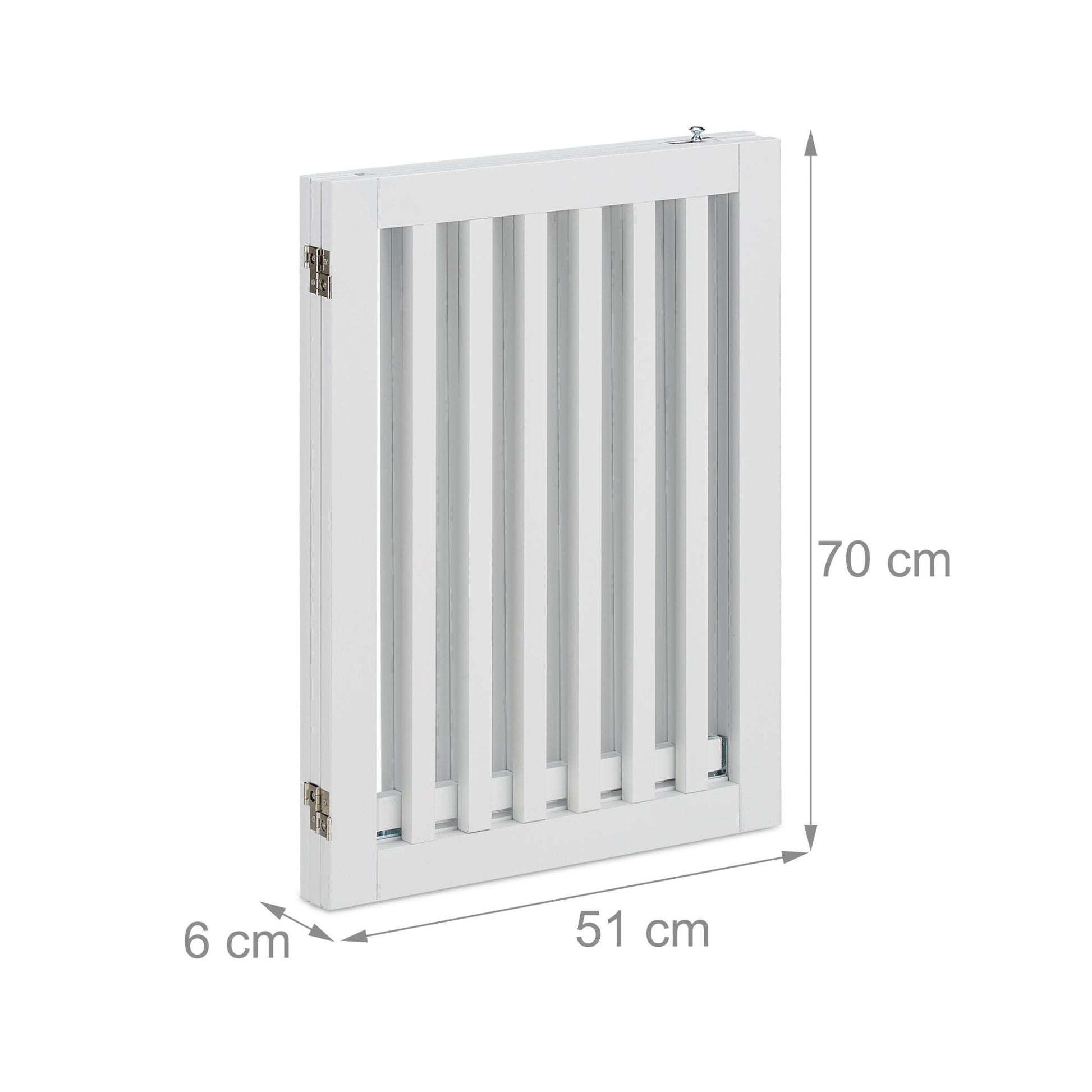 Absperrgitter mit Tür 70cm hoch Weiss von Relaxdays
