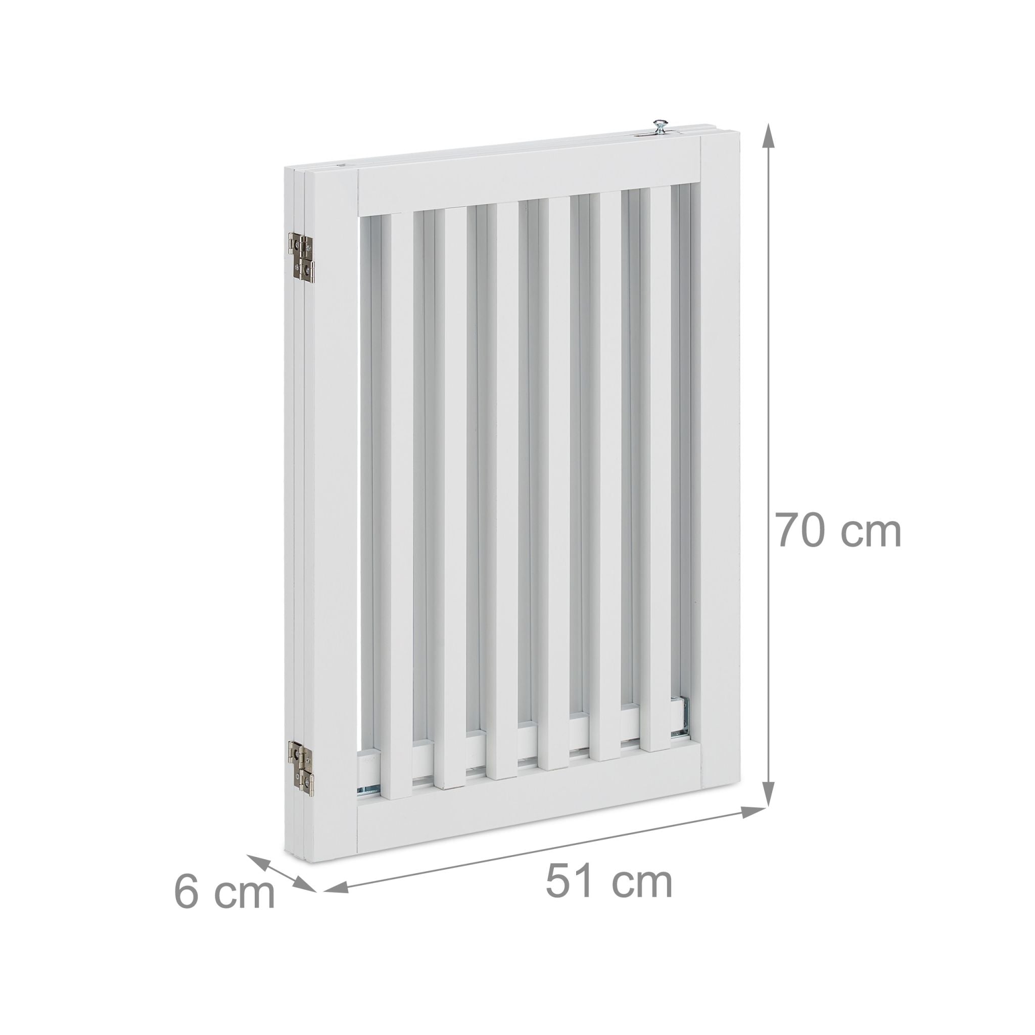 Absperrgitter mit Tür 70cm hoch Weiss von Relaxdays