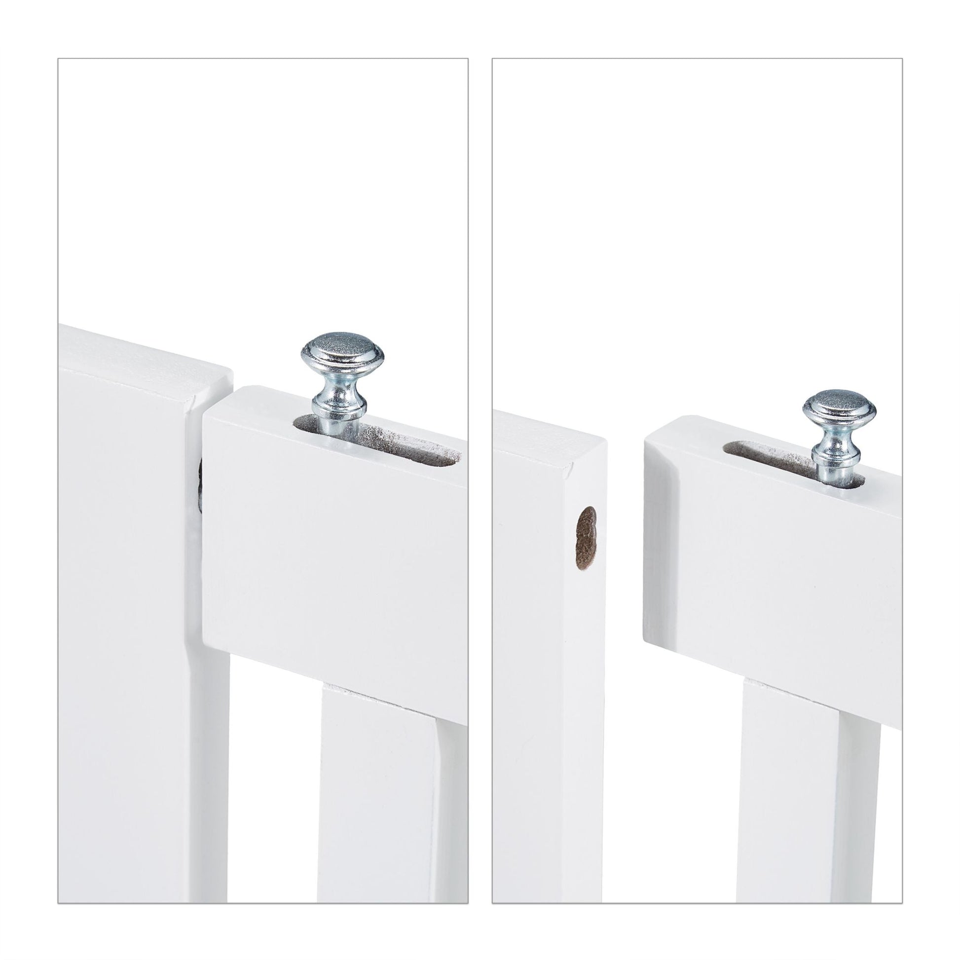 Absperrgitter mit Tür 70cm hoch Weiss von Relaxdays