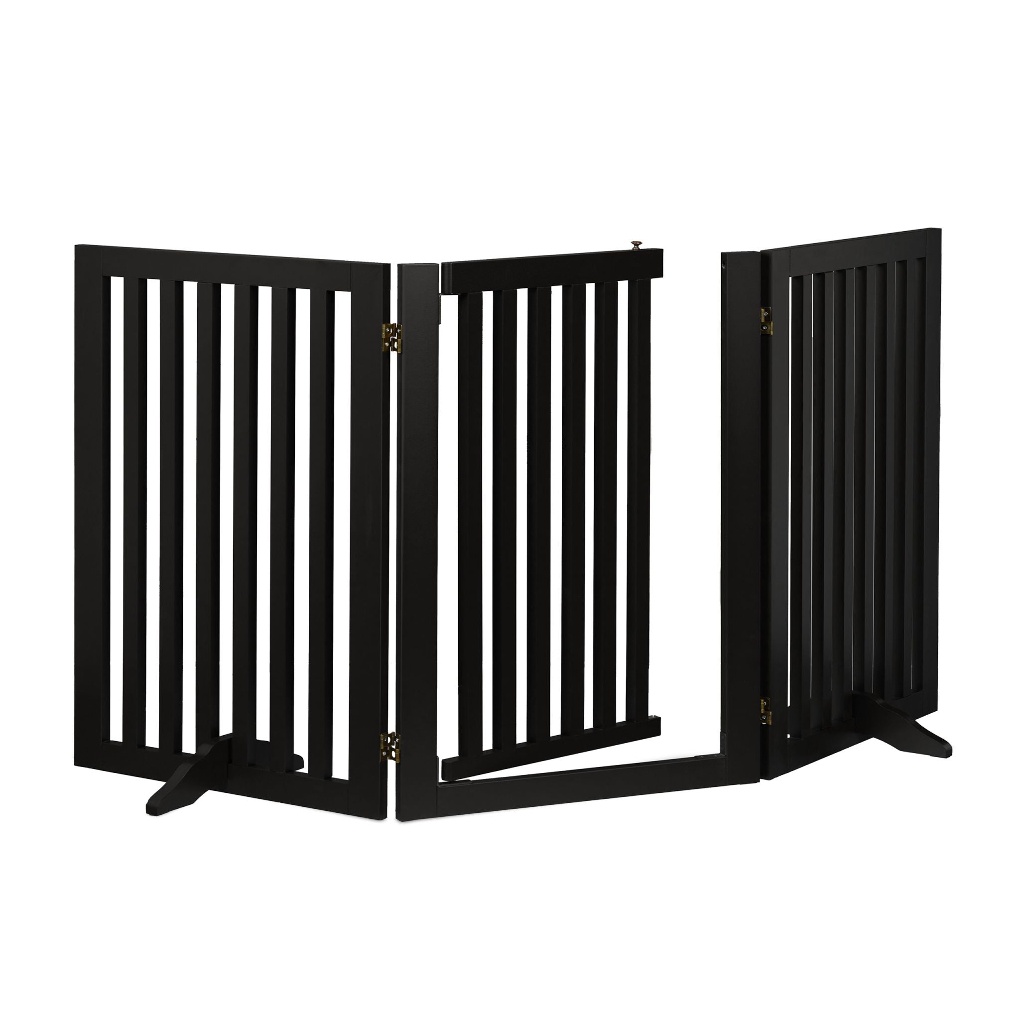 Absperrgitter mit Tür 70cm Schwarz von Relaxdays