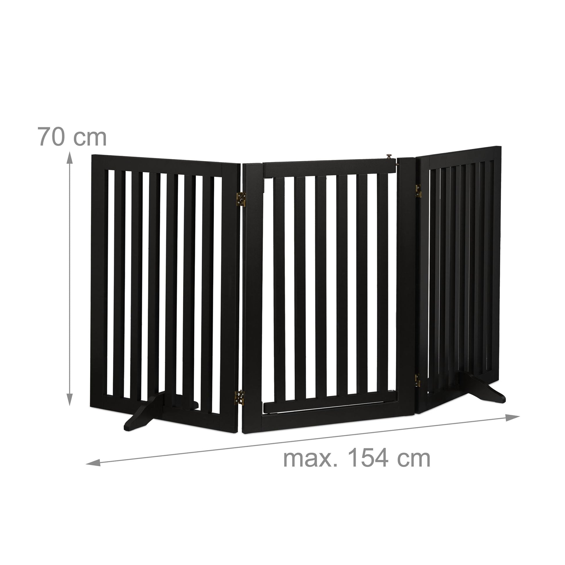Absperrgitter mit Tür 70cm Schwarz von Relaxdays