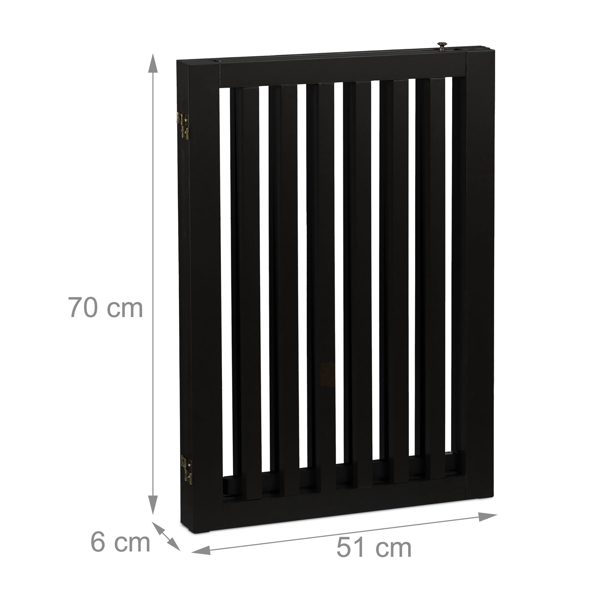 Absperrgitter mit Tür 70cm Schwarz von Relaxdays