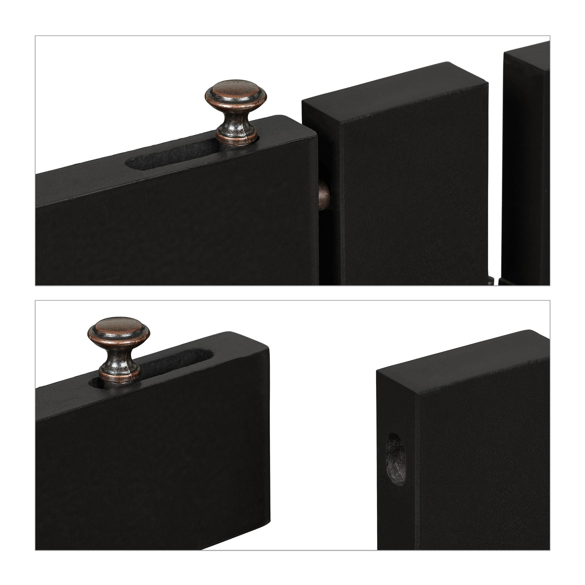 Absperrgitter mit Tür 70cm Schwarz von Relaxdays