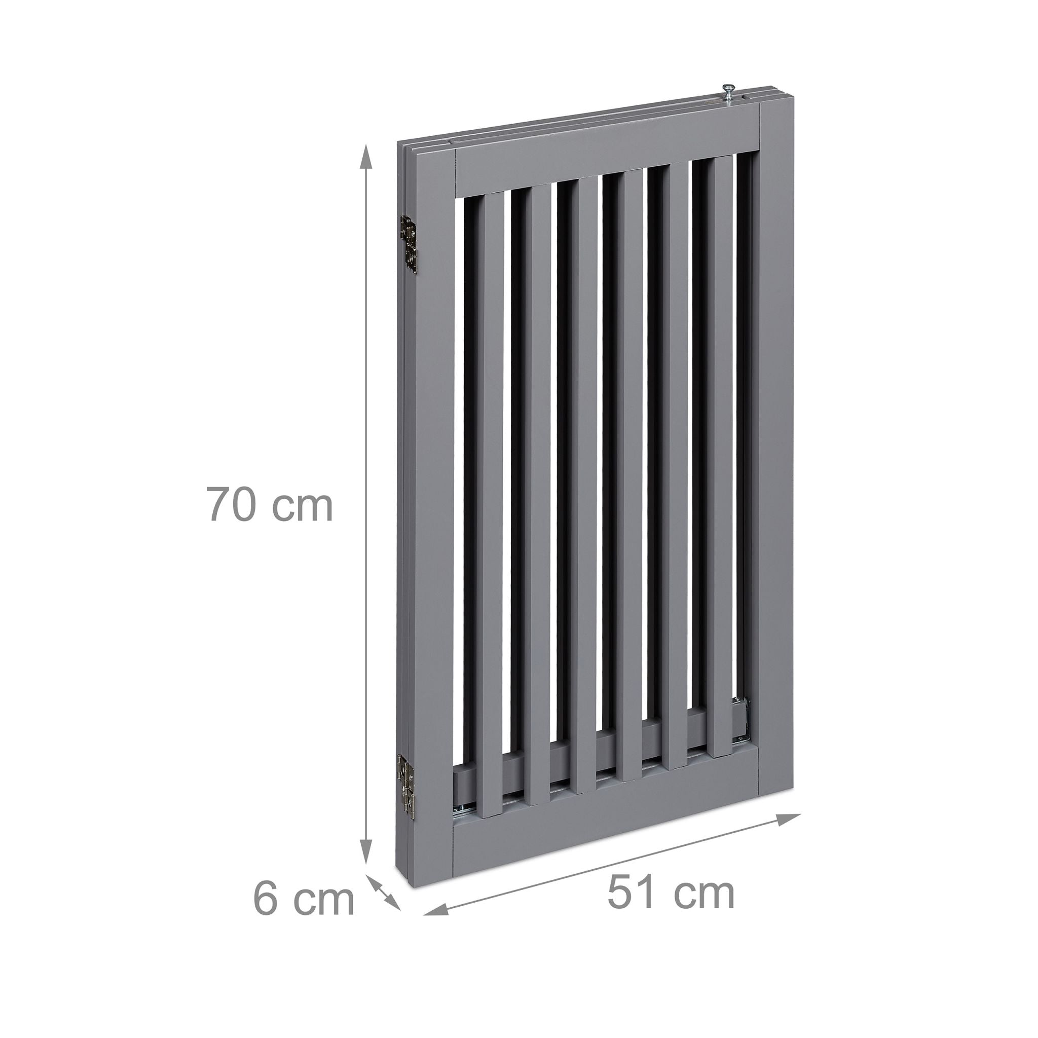 Absperrgitter mit Tür 70cm hoch Grau von Relaxdays