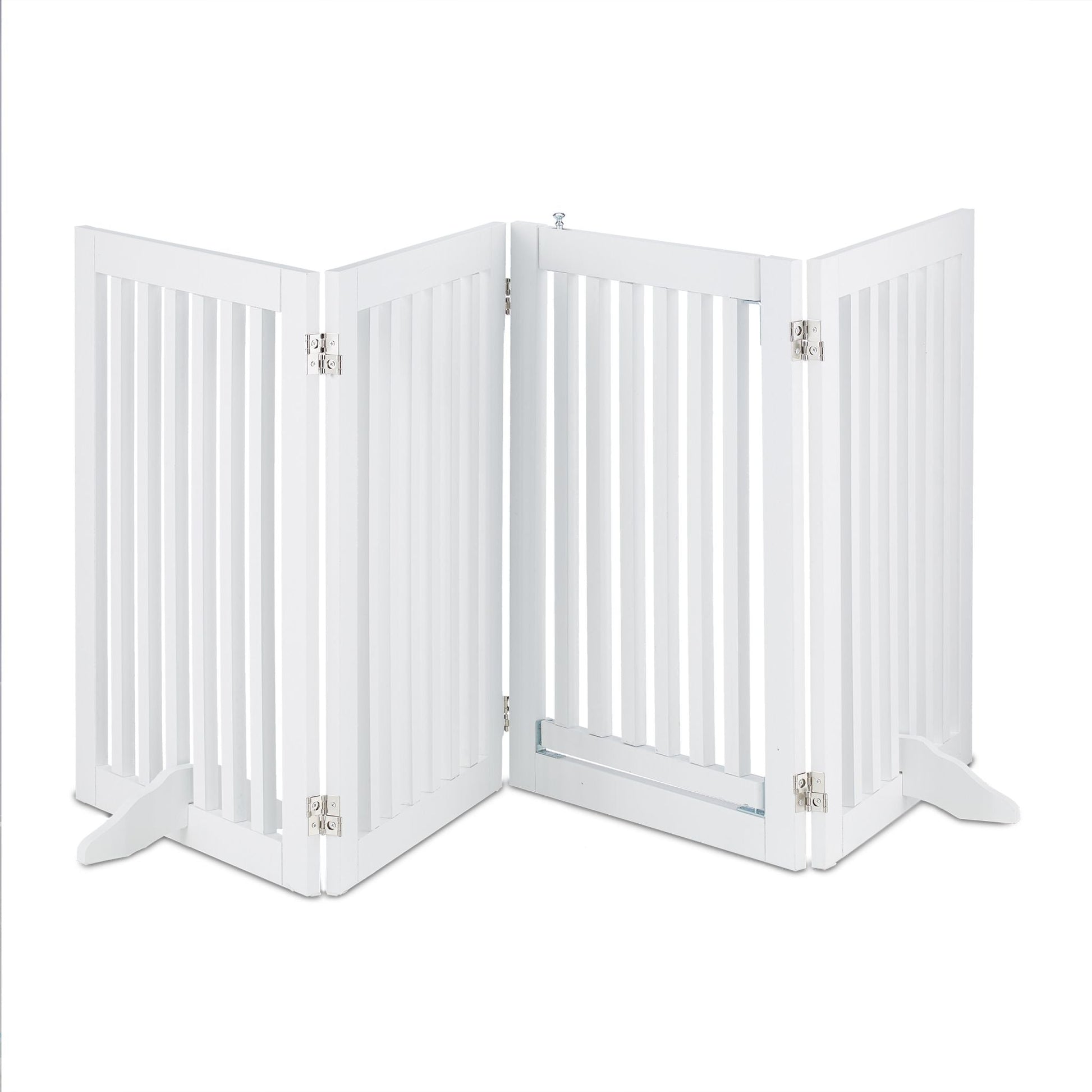 Absperrgitter mit Tür 70cm hoch Weiss von Relaxdays