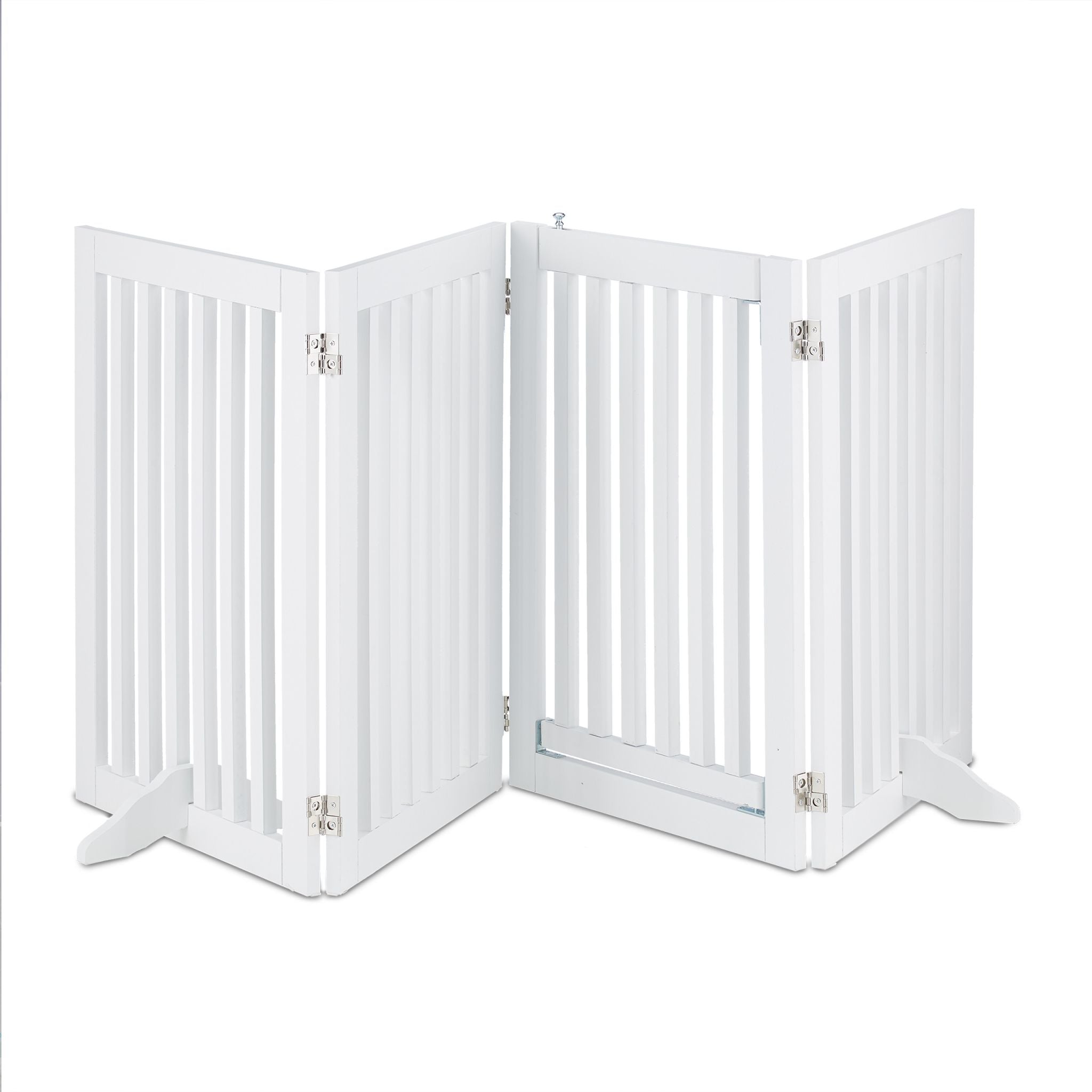 Absperrgitter mit Tür 70cm hoch Weiss von Relaxdays